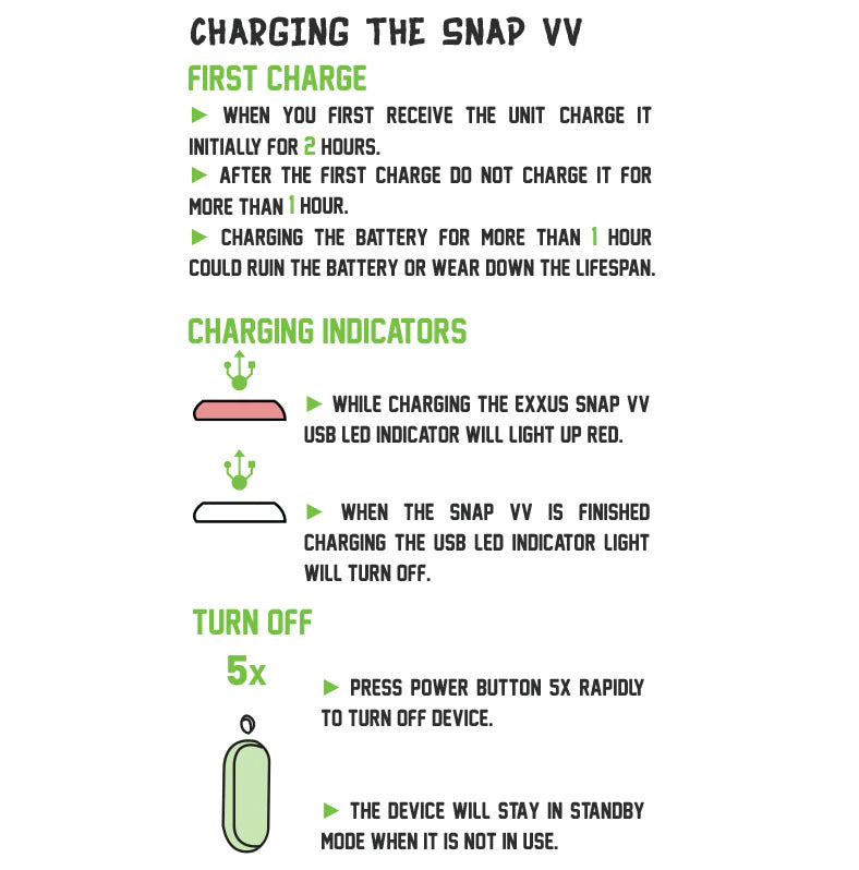 Charging the snap VV